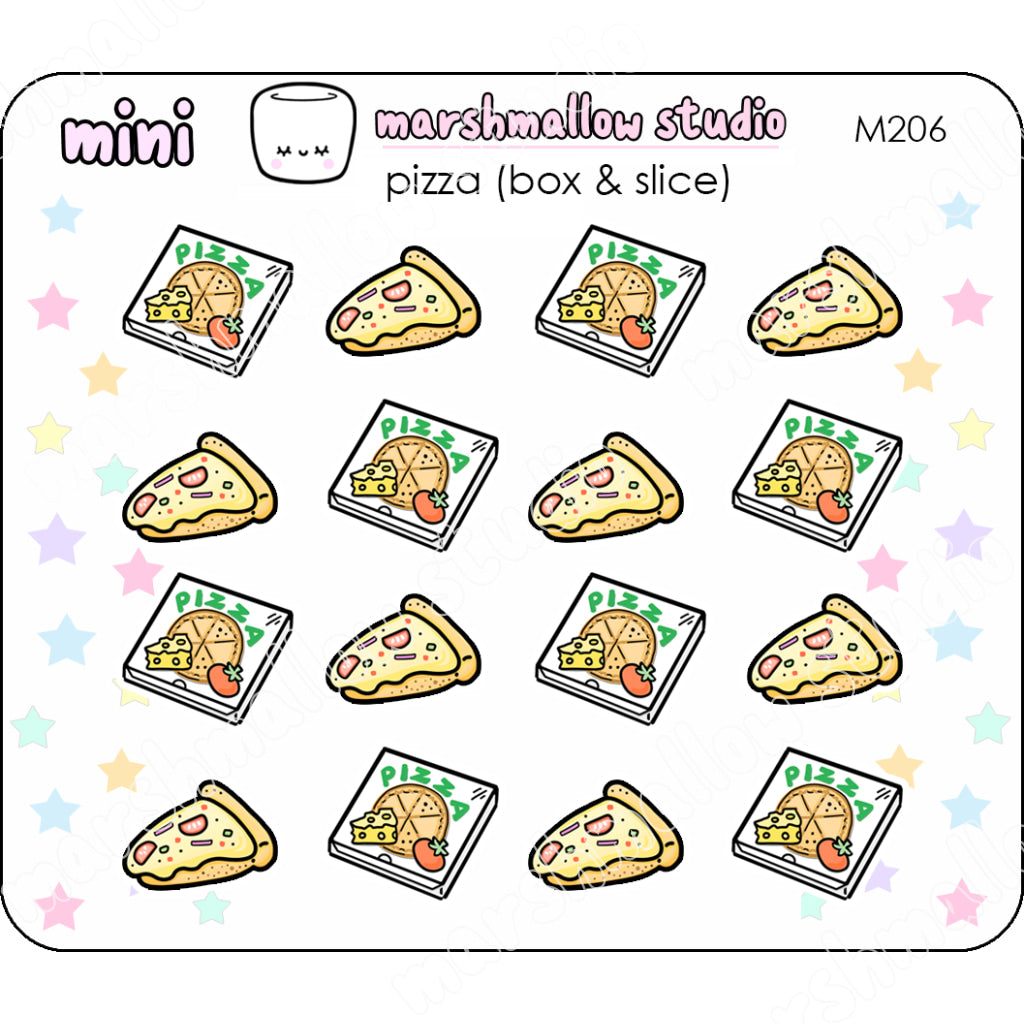 MINI STICKERS - PIZZA - PLANNER STICKERS - M206