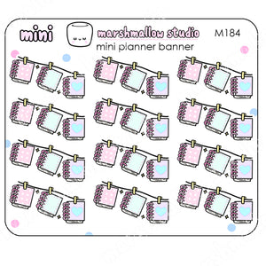 MINI STICKERS - PLANNER BANNER - PLANNER STICKERS - M184 - Marshmallow Studio