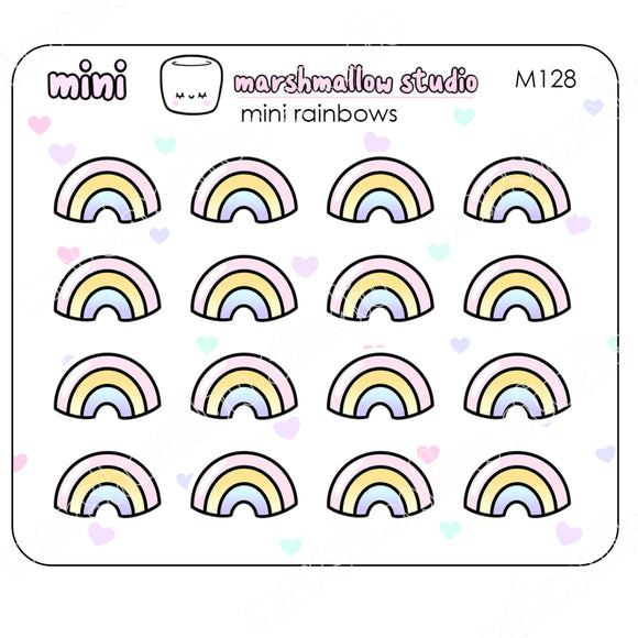 MINI STICKERS - RAINBOWS - PLANNER STICKERS - M128 - Marshmallow Studio
