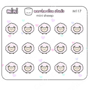 MINI STICKERS - SHEEP - PLANNER STICKERS - M117 - Marshmallow Studio