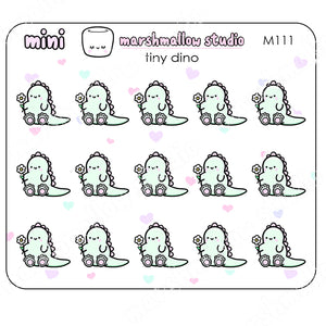 MINI TINY DINO - MINI STICKERS - PLANNER STICKERS - M111 - Marshmallow Studio
