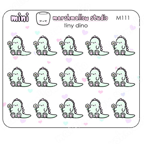 MINI TINY DINO - MINI STICKERS - PLANNER STICKERS - M111 - Marshmallow Studio