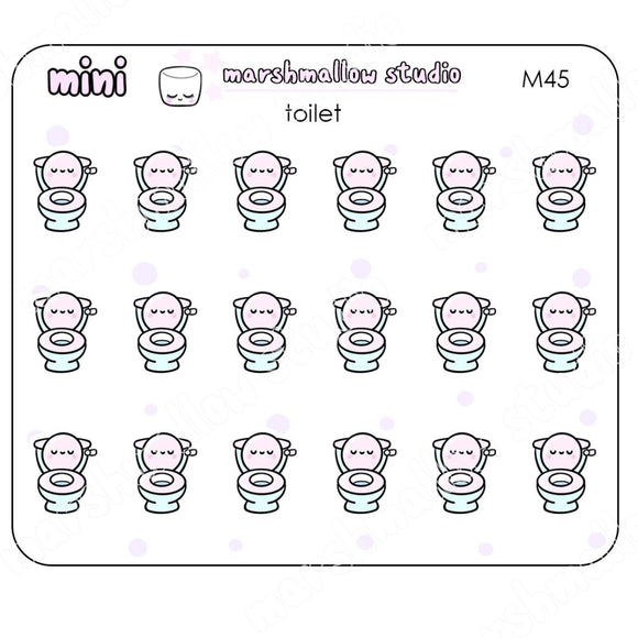 MINI TOILET - MINI PLANNER STICKERS - M45 - Marshmallow Studio