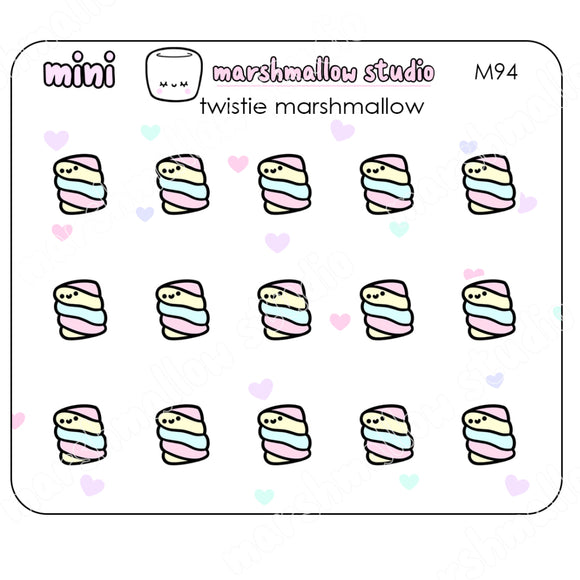MINI TWISTIE MARSHMALLOW - MINI STICKERS - PLANNER STICKERS - M94 - Marshmallow Studio