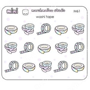 MINI WASHI TAPE - MINI PLANNER STICKERS - M61 - Marshmallow Studio