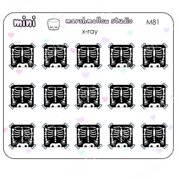 MINI X-RAY - MINI PLANNER STICKERS - M81 - Marshmallow Studio