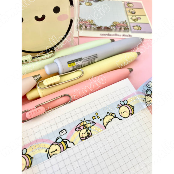 New Bee - Ginning - 15Mm Silver Foiled Washi Tape Limited Edition