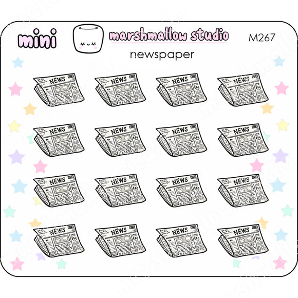 Newspaper - Mini Stickers Planner M267 New Releases