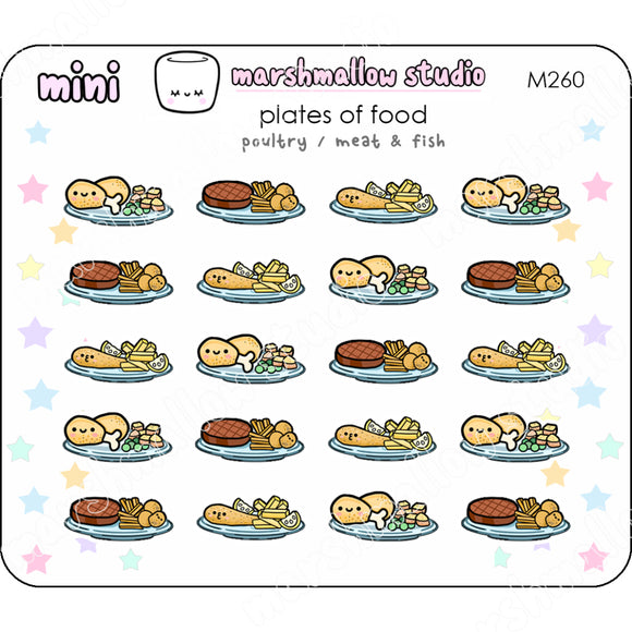 Plates Of Food - Mini Stickers Planner M260 New Releases
