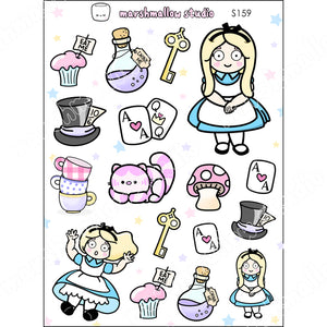 SHEILA IN WONDERLAND - PLANNER STICKERS - S159 - Marshmallow Studio