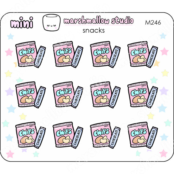 SNACKS - MINI STICKERS - PLANNER STICKERS - M246