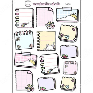 SPRING NOTE STICKERS - PLANNER STICKERS - S434 - Marshmallow Studio
