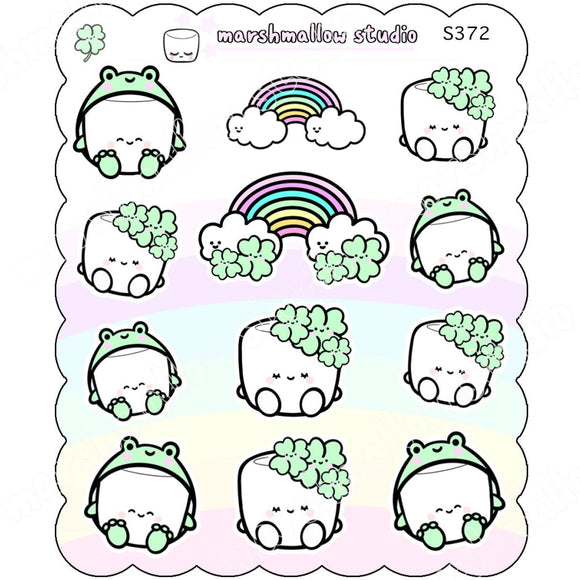 ST. PADDY'S DAY - SCALLOPED SHEET - PLANNER STICKERS - S372 - Marshmallow Studio