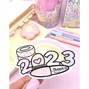 STICKER FLAKE - "2023" - F220 - Marshmallow Studio