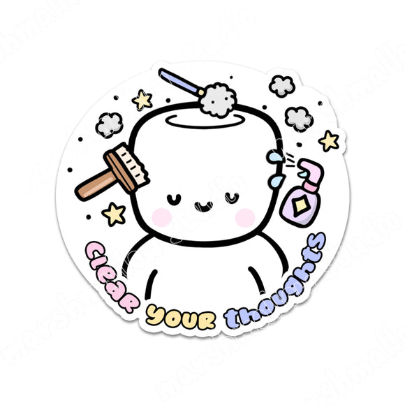 STICKER FLAKE - COCOA - CLEAR YOUR THOUGHTS - F299 - Marshmallow Studio