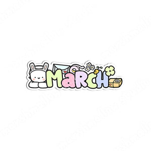 STICKER FLAKE - MARCH (LARGE) - FX2 - Marshmallow Studio