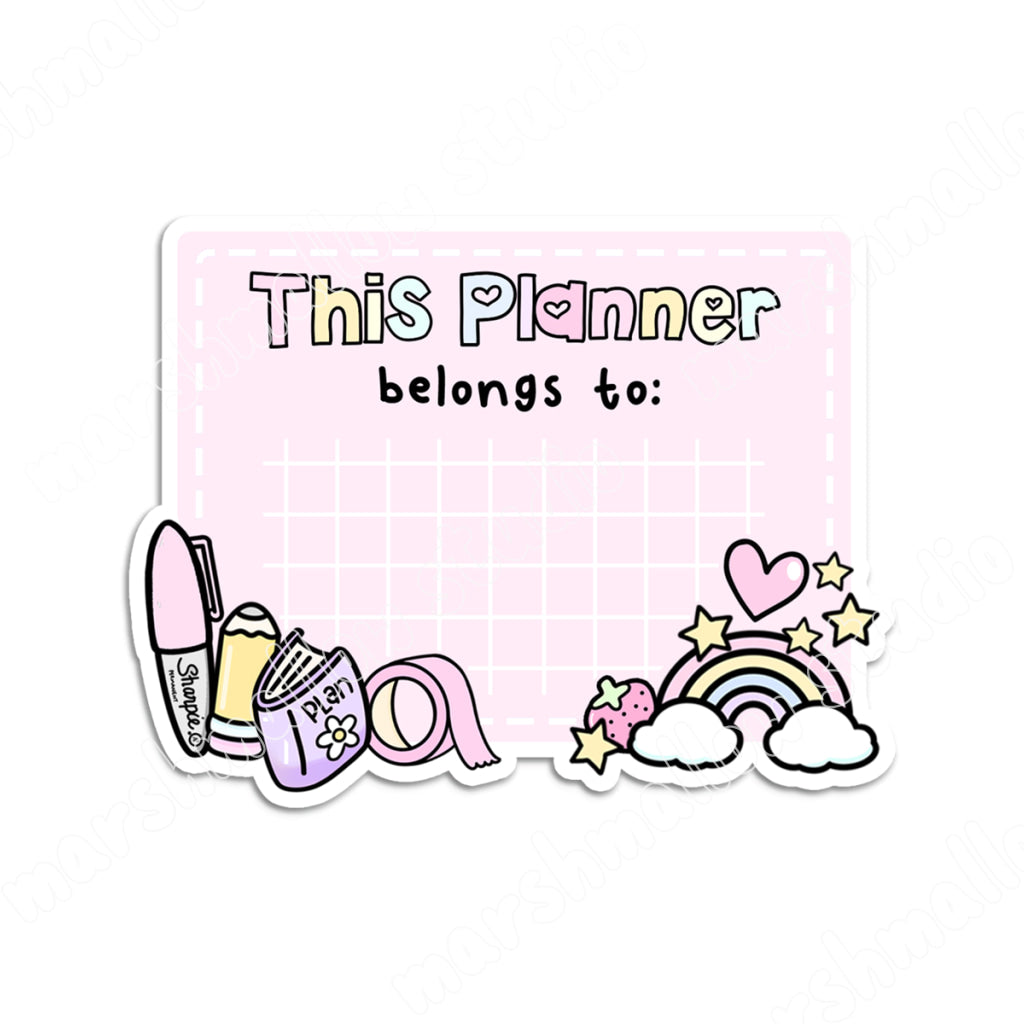 STICKER FLAKE - PLANNER NAME TAG - F219