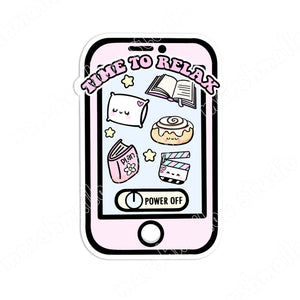 STICKER FLAKE - "POWER OFF" MOBILE PHONE - F181 - Marshmallow Studio