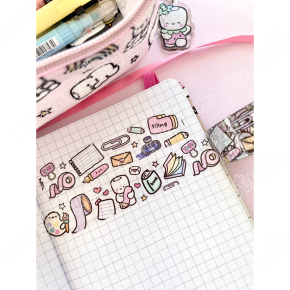 SUPER STATIONERY - 20mm PET CLEAR WASHI TAPE - LIMITED EDITION - Marshmallow Studio