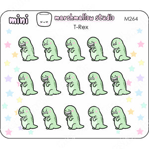 T-REX - MINI STICKERS - PLANNER STICKERS - M264 - Marshmallow Studio