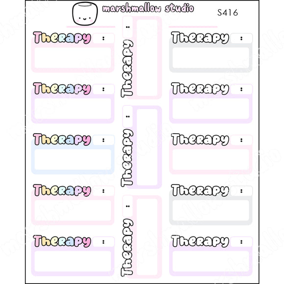 THERAPY - PLANNER STICKERS - S416 - Marshmallow Studio