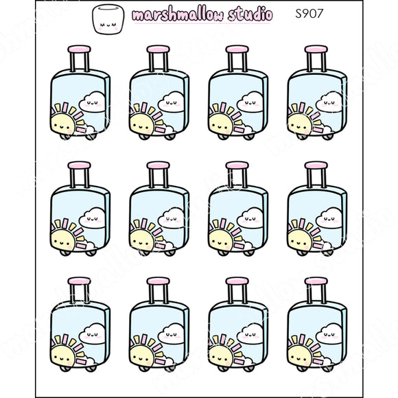 VACATION SUITCASE - PLANNER STICKERS - S907 - Marshmallow Studio