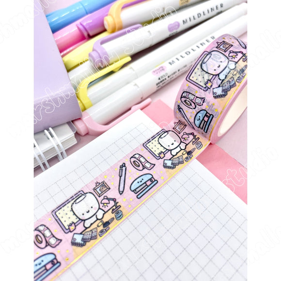 COCOA PLANNER DESK (20mm) - FOILED WASHI TAPE - LIMITED EDITION - Marshmallow Studio