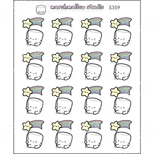 COCOA - SHOOT FOR THE STARS - PLANNER STICKERS - S359 - Marshmallow Studio