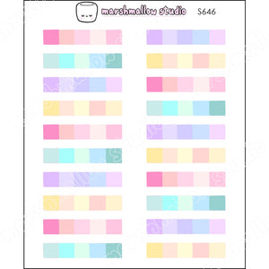 COLOUR BLOCK DIVIDERS / BORDERS - PLANNER STICKERS - S646 - Marshmallow Studio