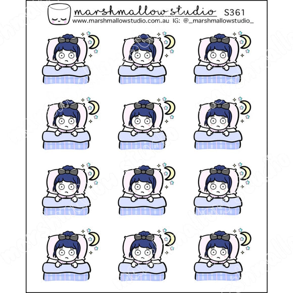 DEBBIE DOWNER - CAN'T SLEEP -  PLANNER STICKERS S361 - Marshmallow Studio