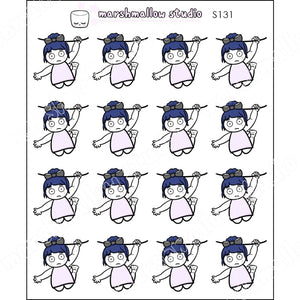 DEBBIE DOWNER - HANGS IN THERE - PLANNER STICKERS - S131 - Marshmallow Studio