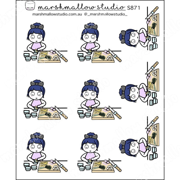 DEBBIE DOWNER - MEAL PREP TIME - PLANNER STICKERS - S871 - Marshmallow Studio