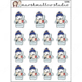 DEBBIE DOWNER -  SNEAKY DAY OFF - PLANNER STICKERS S396 - Marshmallow Studio