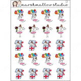 FLOSSIE BIRTHDAY PLANNER STICKERS S71 - Marshmallow Studio