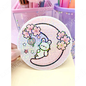 HOLOGRAPHIC STICKER FLAKE - LUNAR BUNNY - *LIMITED EDITION* - Marshmallow Studio