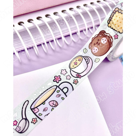 IT'S TIME FOR TEA -  FOILED WASHI TAPE - LIMITED EDITION - Marshmallow Studio