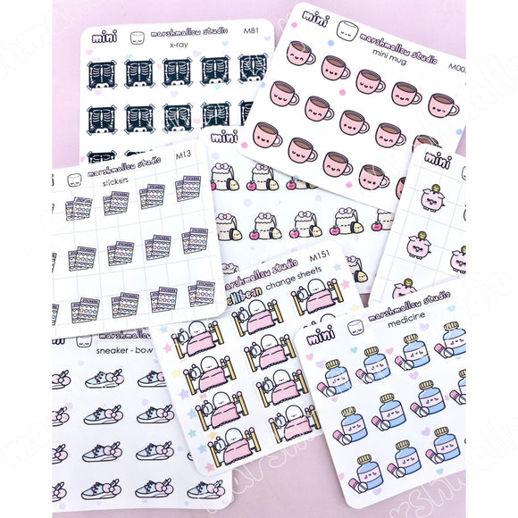 *OOPS STICKER PACKS* - 5 SHEETS PER PACK - LIMITED STOCK - Marshmallow Studio