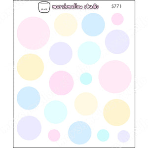 PASTEL CIRCLES - PLANNER STICKERS - S771 - Marshmallow Studio