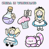 STICKER FLAKE SET - SHEILA IN WONDERLAND - F190 - Marshmallow Studio