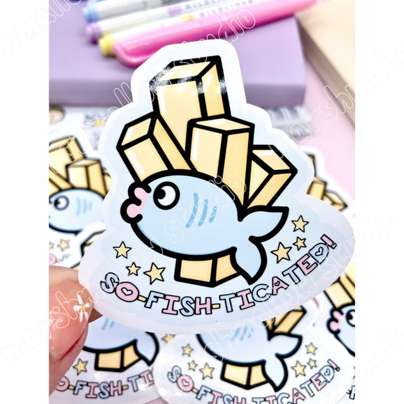 STICKER FLAKE - SO-FISH-TICATED - F239 - Marshmallow Studio