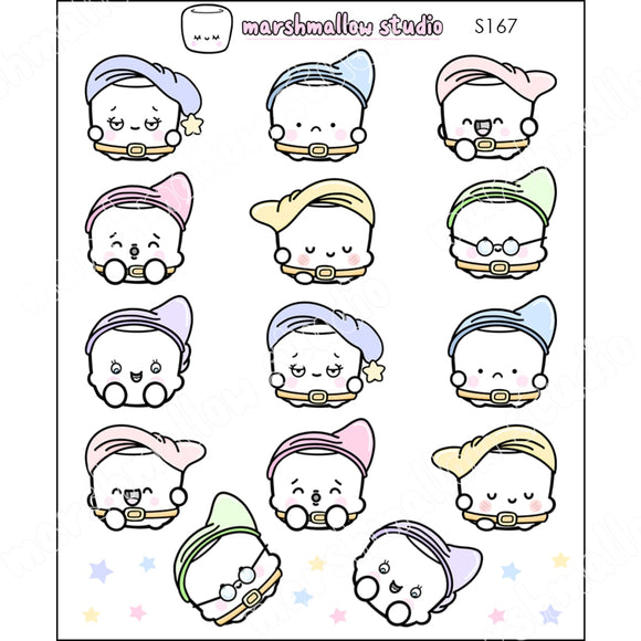 THE 7 COCOA DWARVES - PLANNER STICKERS - S167 - Marshmallow Studio