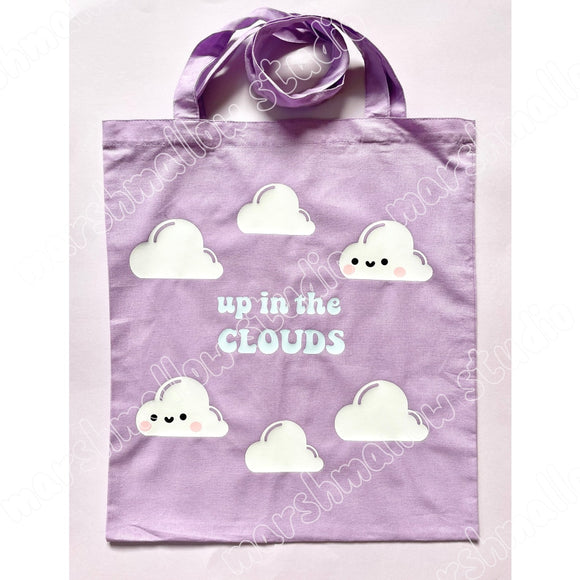 UP IN THE CLOUDS - LILAC TOTE BAG - Marshmallow Studio